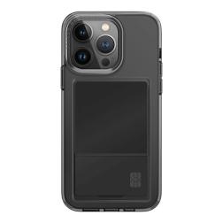 Чехол со слотом под карту Uniq HYBRID AIR FENDER ID для iPhone 15 Pro Max, серый тонированный  (Grey Tinted)