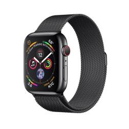 Apple Watch Gold Series 4 44mm GPS+Cellular Aluminum Case with Space Black Milanese Loop