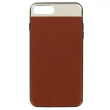 Чехол бампер кожанный Dotfes для iPhone 7/8 (Brown)