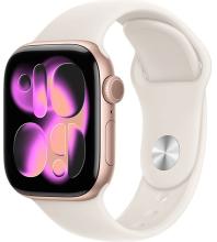 Apple Watch Series 11 46mm Rose Gold Aluminum Case with Sport Starlight