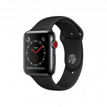 Apple Watch Series 2 42mm Space Black Stainless Steel Case with Black Sport Band