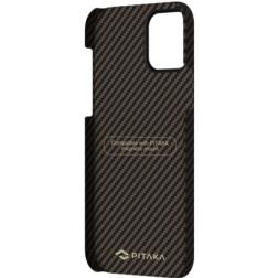 Чехол Pitaka MagEZ Case для iPhone 12/12 Pro 6.1", черно-коричневый, кевлар (арамид)